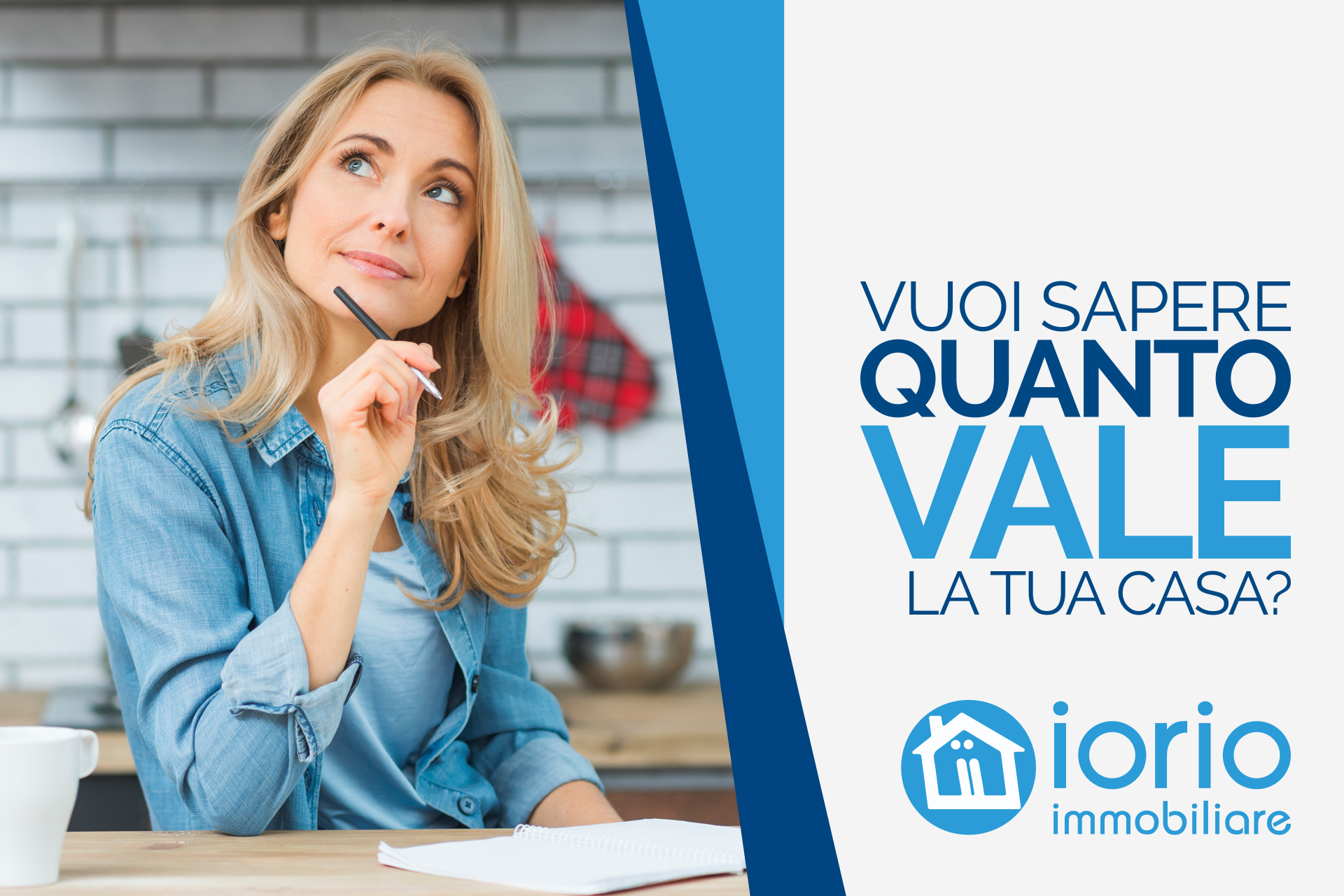 Iorio Immobiliare. Banner quanto vale la tua casa