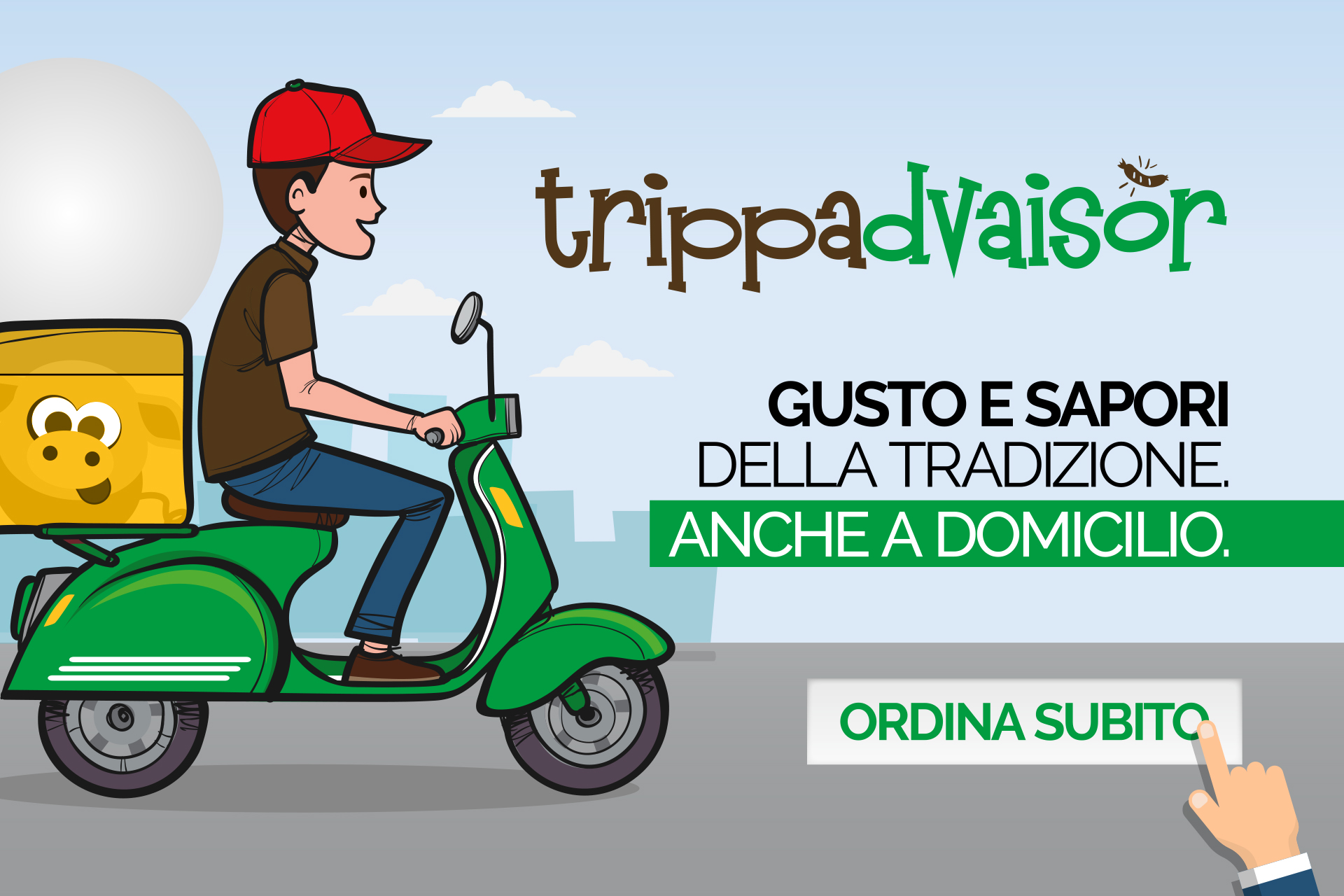 Trippadvaisor. Banner Ordina subito